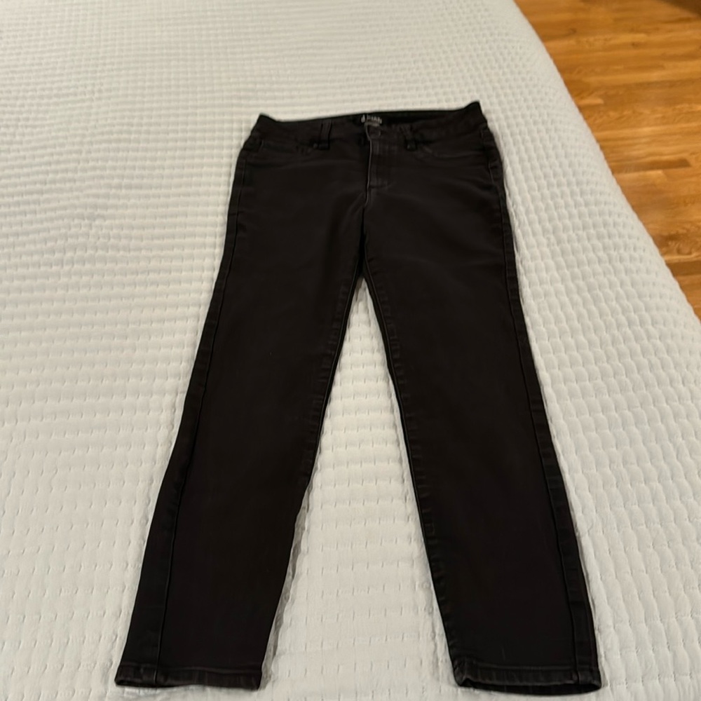 Black straight leg jeans